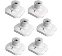 Lot de 6 douilles plafond E27 à visser - Résistantes jusqu'à 500℃ - Compatible ampoules LED jusqu'à 60W - Boîtier ignifuge - 220