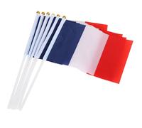 Lot de 6 Drapeaux Tricolores Bleu Blanc Rouge - Dimensions : 30 x 16 cm