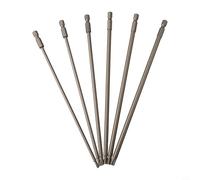 Lot de 6 embouts de tournevis Torx extra longs de 200 mm avec tige hexagonale de 6,35 mm, pour perceuse électrique T10-T30