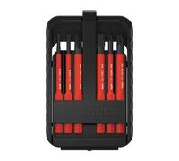 Lot de 6 embouts slimBit pour électricien (44366) Rouge pour speedE, embouts longs et fins, plats, cruciformes, Torx