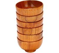 Lot de 6 en bois pour soupe, sauce, café, thé, décoration, saladier, couverts de cuisine Label