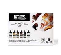 Lot de 6 encres acryliques Liquitex Acrylic Ink 30ml couleurs iridescentes