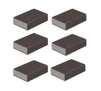 Lot de 6 éponges abrasives 68 x 100mm grain 80/120 Norton