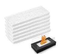 Lot de 6 éponges en céramique pour bioéthanol - 30 x 10 x 2 cm - Éponge en céramique au bioéthanol - Laine de verre - Pour réchaud à alcool, bioéthanol, cheminée de table