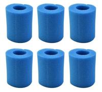 Lot de 6 éponges filtrantes de piscine pour Intex Type II 58094, lavables et réutilisables