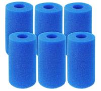 Lot de 6 éponges filtrantes de type A - Pour piscine - Filtre de rechange - Cartouche de pompe - Réutilisable - Lavable