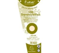 Lot de 6 Etui de 100 intercalaires trapèze 240x105 mm, en papier recy oloris chamois