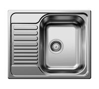 Lot de 6 éviers TIPO 45 S Mini en Acier inoxydable, égouttoir réversible 60,5x50cm avec siphon inclus (516524-GVP06)