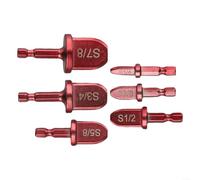 Lot de 6 extenseurs de tuyau en cuivre pour CVC - Outil de roulement de tube en acier pour réparation et installation de climatisation, compatible avec perceuse de 0,6 à 2,2 cm