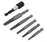 Lot de 6 extracteurs de vis de goujon pour vis cassées et boulons avec tige hexagonale pour perceuses électriques