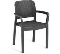 Lot de 6 fauteuils de jardin Allibert by KETER BELLA En résine Coloris : graphite E Graphite G
