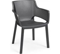 Lot de 6 fauteuils de jardin Allibert by KETER ELISA En résine Coloris : graphite Gr Graphite G
