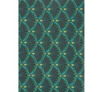 Lot de 6 Feuilles de Papier Patch "Floral Damask" 30x40cm Vert Vert G
