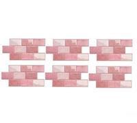 Lot de 6 feuilles de stickers muraux modernes en gel vinyle 3D pour carrelage, imperméables et résistants à l'huile, 1,2 mm d'épaisseur, texturé, pour rénovation de cuisine et salle de bain, couleurs