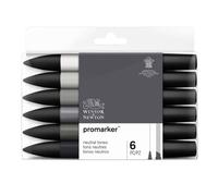 Lot De 6 Feutres Promaker Tons Neutres - Winsor Et Newton
