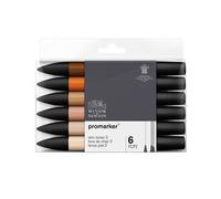 Lot De 6 Feutres Promarker Tons Chair - Winsor Et Newton