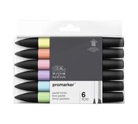Lot De 6 Feutres Promarker - Tons Pastels - Winsor Et Newton