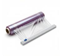 Lot de 6 Film Étirable Alimentaire 300m x 30cm avec Coupe-Film Zip (Slide Cutter) - Boîte Distributrice Inclus - Rouleau Cellophane Pro Sans BPA pour Cuisine & Conservation (Total 1800m)