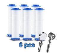 Lot de 6 Filtre pommeau de douche, Cartouches de Filtre de Rechange pour Pommeau de douche Anti calcaire, (8 x 2,4 cm)