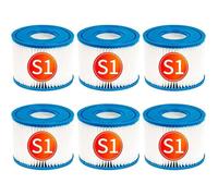 Lot de 6 Filtre pour Intex S1, Piscine Filtrantes pour Intex PureSpa 28429E, 28403E, 28407E, 28443E, 28453E, 28421E, 28423E, 28413E