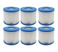 Lot de 6 filtres pour spa et piscine - Type D - Cartouche filtrante de rechange pour Summer Waves