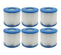 Lot de 6 filtres pour spa et piscine, type D, cartouches filtrantes de remplacement compatibles avec Summer Waves. Virex®