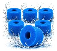 Lot de 6 filtres spa en mousse 108x40x73 mm, compatibles Intex S1 et Bestway Lay-Z-Spa, éponges lavables pour piscine jacuzzi.