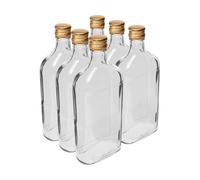 Lot de 6 flasques de 500 ml avec bouchon à vis.