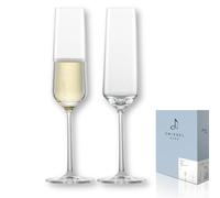 Lot de 6 flûtes à champagne avec verre MP n° 7/H 252 mm