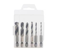 Lot de 6 forets à bois hexagonaux en acier rapide pour | Jeu de forets pour mécanicien automobile, réparation et entretien automobile, garage, atelier et bricolage