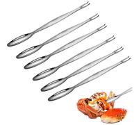 Lot de 6 fourchettes à fruits de mer en acier inoxydable