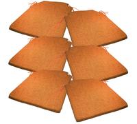 Lot de 6 Galettes De Chaise 40x40x3cm Gris