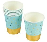 Lot de 6 Gobelets en Carton "Mark" 25 leu Bleu