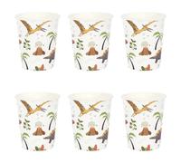 Lot de 6 Gobelets en Papier Dinosaure 20 lanc