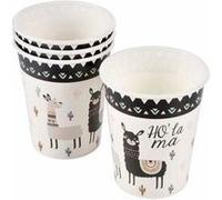 Lot de 6 gobelets en papier "ho'lama" 25cl noir G