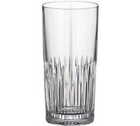 Lot de 6 gobelets haute cristallin ASTRO 33cl rondes et empilables, en verre cannelé à haute boule pour boire du Mojito et l'eau, Jus, boissons, en verre transparent - Dimension: 7 x 15 cm Transparent