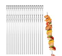 Lot de 6 grandes épées en acier inoxydable - 43 cm - Pour rôtir des brochettes de viande et de légumes - Résistant - 43 cm Hostelnovo