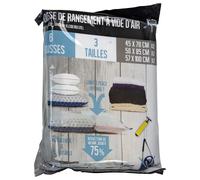 Lot de 6 housses à vide d'air ELDA transparentes 2x 3 tailles
