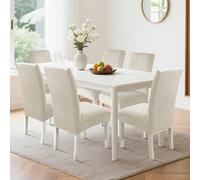 Lot de 6 housses de chaise en velours extensibles, compatibles avec les chaises cantilever et les chaises à dossier haut, résistantes aux rayures et universelles. Lavables en machine. Tissu de qualité