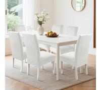 Lot de 6 housses de chaise en velours extensibles, compatibles avec les chaises cantilever et les chaises à dossier haut, résistantes aux rayures et universelles. Lavables en machine. Tissu de qualité