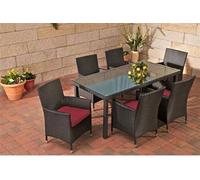 Lot de 6 Housses de coussins ensemble de meubles Avignon / Florence , Rouge rubis