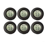 Lot de 6 hygromètres et thermomètres numériques compacts, pour mini hygromètre de température avec écran clair, capteur en plastique portable pour serre à domicile et bureau