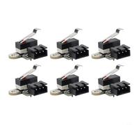 Lot de 6 interrupteurs de fin avec câble 3 broches de 1 m pour 3018-PROVer/3018-MX3/3018-Prov, bouton de limite miniature normalement fermé 125 VAC 1 A avec indicateur LED pour machine CNC et commande