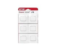 LEGRAND - Interrupteur ou Va-et-vient Neptune 10A - Commande d'Éclairage Monobloc - Prêt à Installer - Blanc - Lot de 6