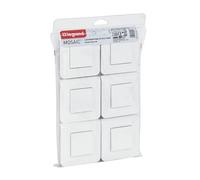 Lot de 6 interrupteurs va et vient 10A complet - Mosaic - Blanc - Legrand