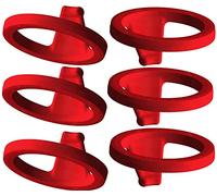 Lot de 6 joints de tête rouges pour tous les siphons à crème iSi professionnels, Gormet Whip etc, toutes les têtes métalliques
