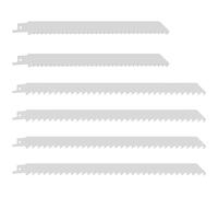 Lot de 6 lames de scie sabre en acier inoxydable 3TPI 8TPI 8TPI - Antirouille - 30,5 cm - 22,9 cm - Pour viande congelée, os, dinde