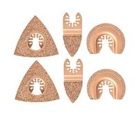 Lot de 6 lames d'outils de retrait de joints pour outil oscillant, lames en | Ensemble de lames oscillantes universelles multi-outils - Triangula pour carrelage, mortier, béton, maçonnerie