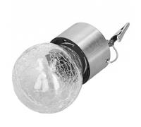 Lot de 6 Lampes Solaires Suspendues, Boule Verre Craquelé 2,4 Pouces | Éclairage décoratif extérieur sans fil, recharge batterie lithium 600mAh, capteur crépuscule à l'aube automatique,