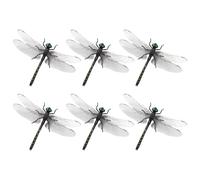Lot de 6 Libellules Anti Moustique, Épingles, Modèle de Libellule 3D Réaliste pour Camping, Randonnée, Pêche, Jardin